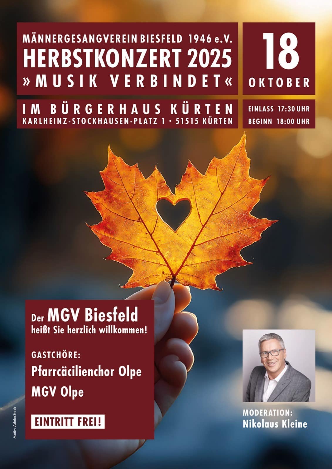 Plakat MGV Jubiläumskonzert 2025