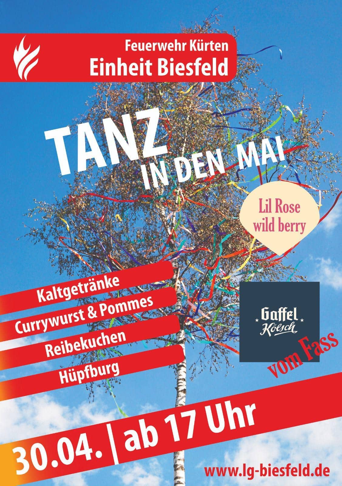 Tanz in den Mai 2026 Feuerwehr Biesfeld