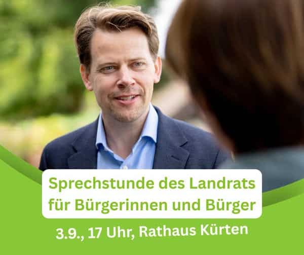 Bürgersprechstunde - der Landrat kommt am 03.09.2026 nach Kürten