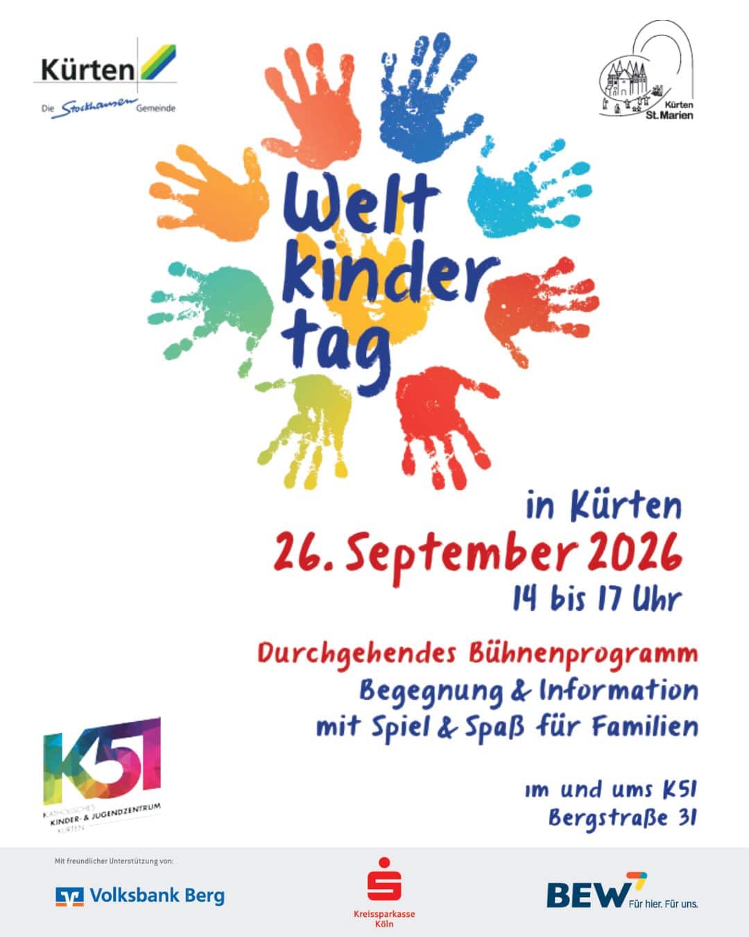 Weltkindertag in Kürten: Staunen, Lachen und Mitmachen am 26. September 2026