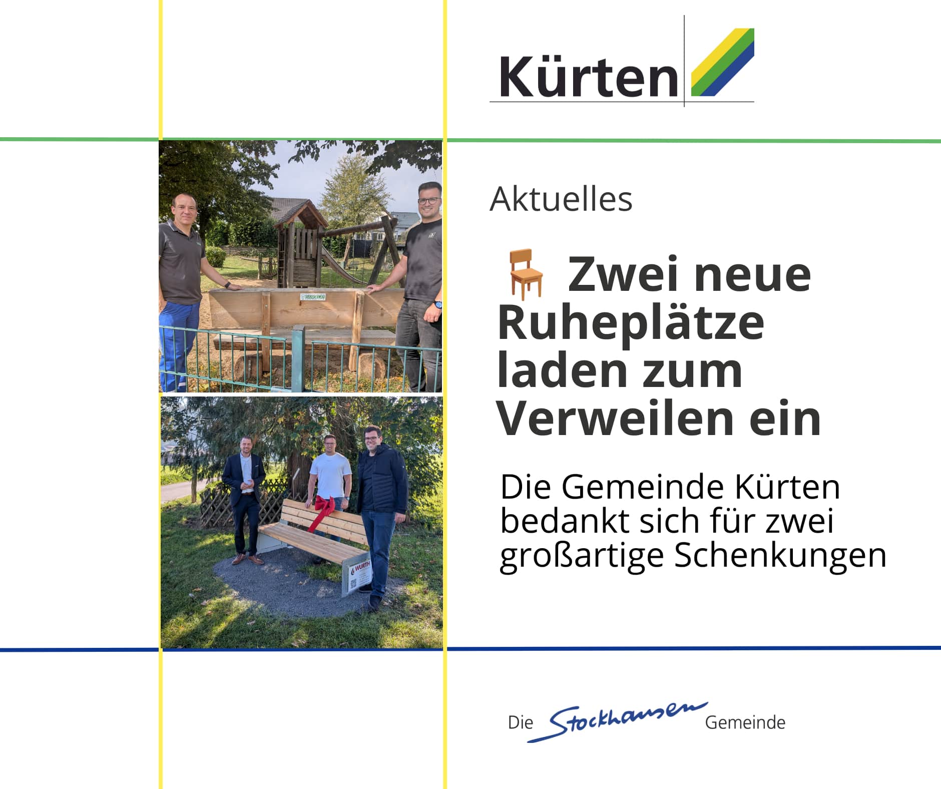 🪑 Zwei neue Ruheplätze – zwei großartige Schenkungen