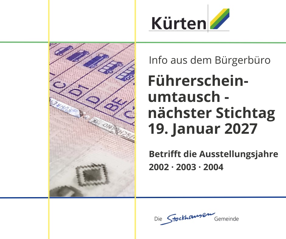 Pflicht zum Führerschein-Umtausch: Stichtag 19. Januar 2027 für Ausstellungsjahre 2002 - 2003 - 2004