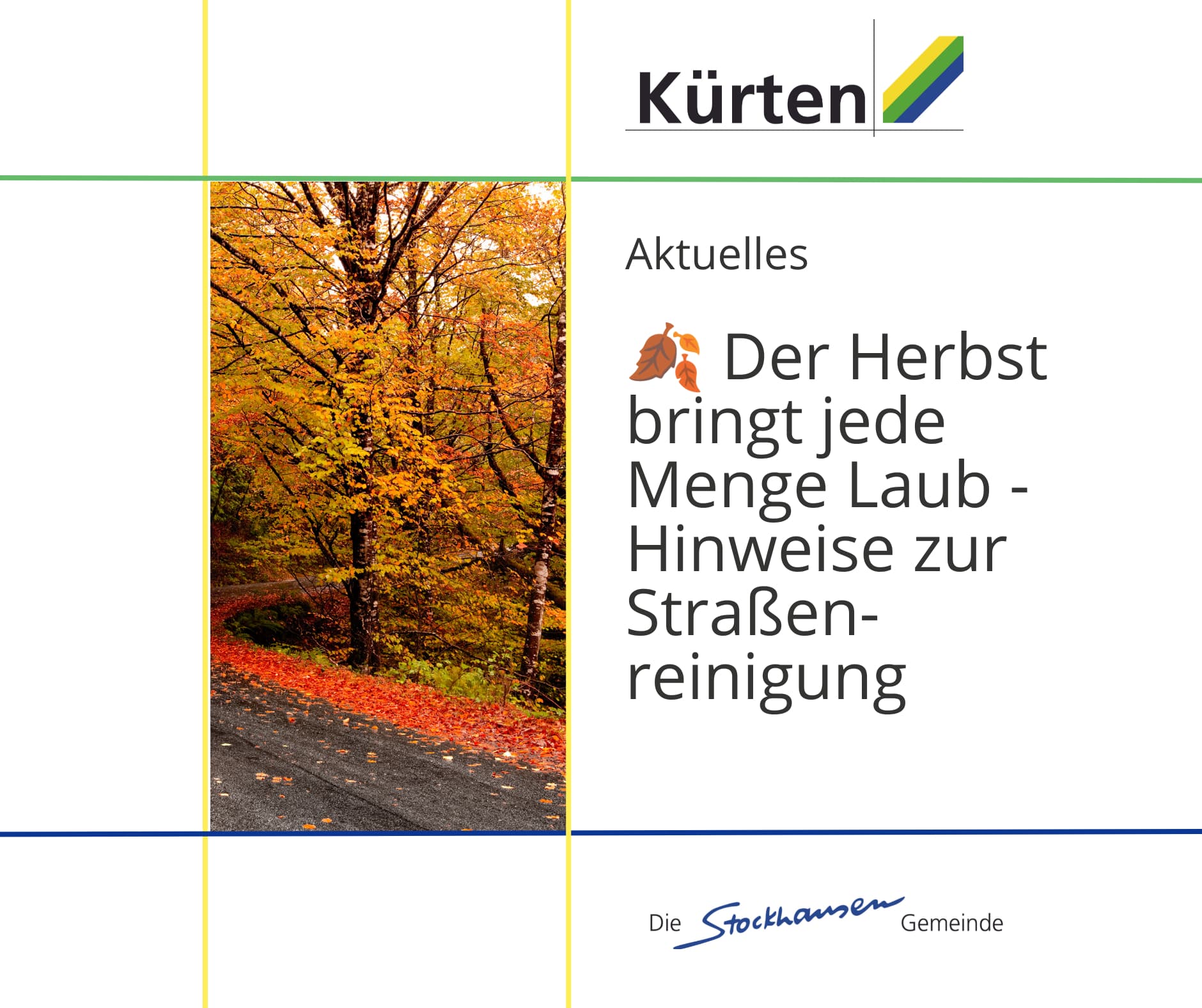 Der Herbst bringt jede Menge Laub – Hinweise zur Straßenreinigung