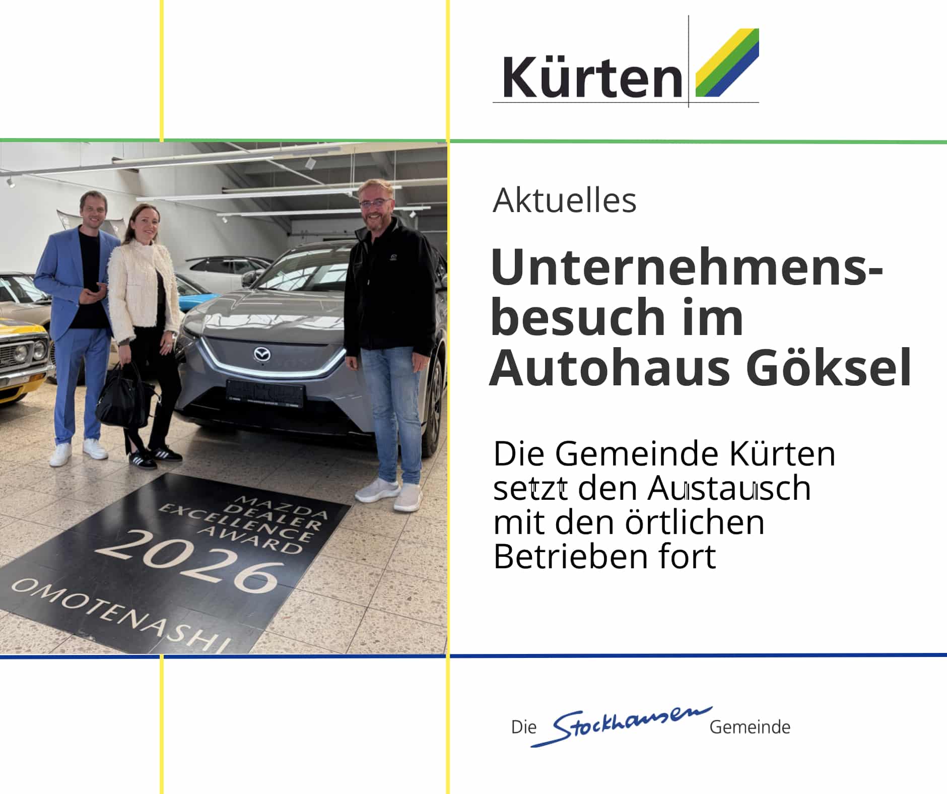 Unternehmensbesuch im Autohaus Göksel – Gemeinde Kürten setzt Austausch mit den örtlichen Betrieben fort